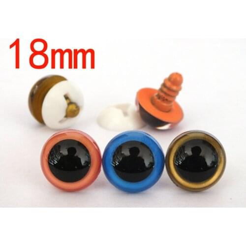 Wholesale 60pcs Dolls Toys Safety Plastic Snap 18mm Plastic Safety Eyes mixed color