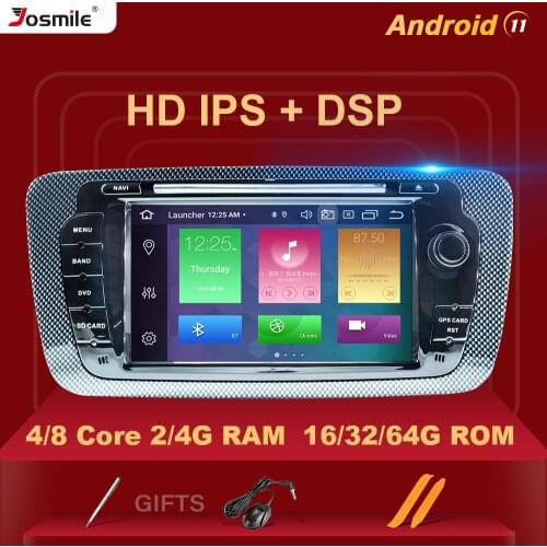 4GB 64G 2 Din Android 11 Car Radio DVD Player For Seat Ibiza 6J MK4 SportCoupe Ecomotive Cupra Multimedia GPS Navigation Stereo