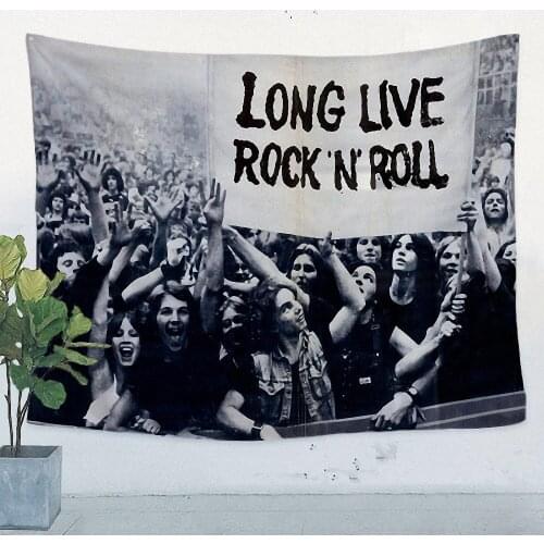 Retro Band LOGO Flag Banner Hip hop\Jazz\Reggae\Rock\Heavy metal Music Poster Tapestry Wall Sticker Bar KTV Studio Decor Cloth