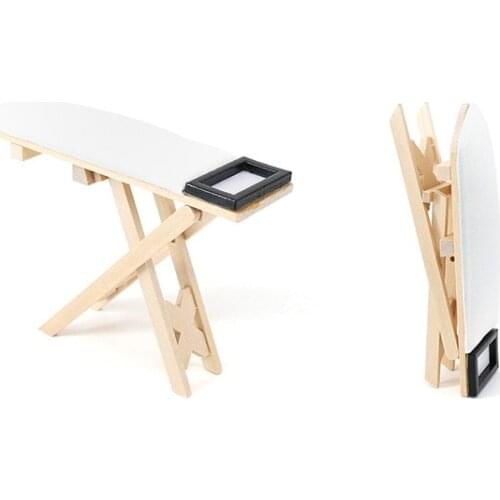 Mini Craft Wood Ironing Board Scene Accessories Dollhouse Furniture Toy