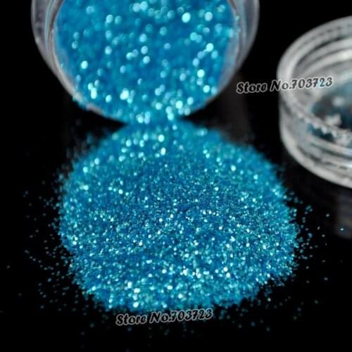 Pretty fascinating Acrylic UV Nail Art Glitter Powder Dust Tips Decoration blue N40