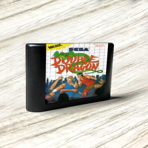 Double Dragon - EUR Label Flashkit MD Electroless Gold PCB Card forSega Genesis Megadrive Video Game Console