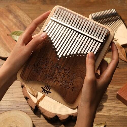 Hluru Kalimba 21 Tasten Akustisches Musik Instrument Massivholz Finger Klavier Mit Tonabnehmer