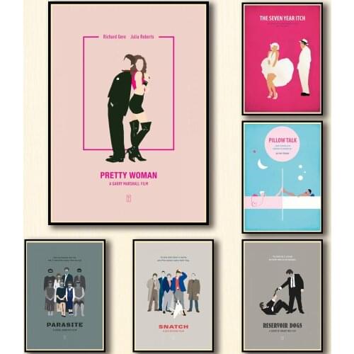 WTQ Canvas Painting Classic Movie Minimalist Retro Poster Wall Decor Wall Art Picture for Living Room Decoration Home Deco