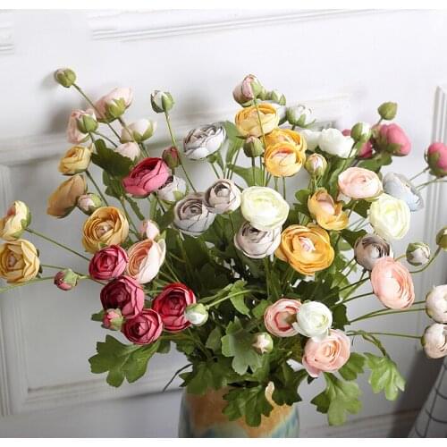 New high branch camellia flowers silk flowers artificial flowers living room decoration wedding decoration flower arrangement