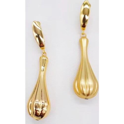 New Design CZ Zircon Crystal Small Hoops Sets Long Gold Chain Earrings for Women Twist Beads Huggie Fashion Jewelry Brincos 2021