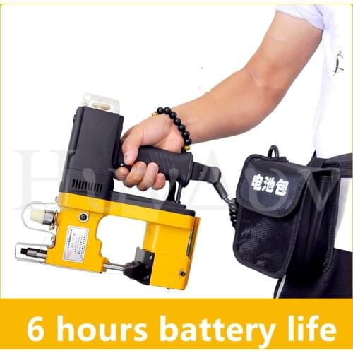 Portable sewing machine rice bag woven bag wireless packing and sealing machine small rechargeable electric seal 210W GK9-600