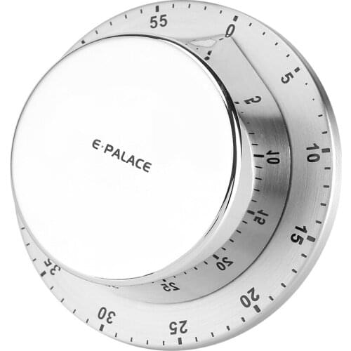 Manual Mechanical Kitchen Timer with Magnetic Base Countdown Cooking Baking Timing Tool Silver Cooking Tools Kitchen Gadgets