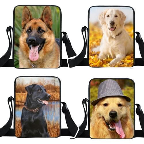 Dog Labrador Rottweiler Border Collies Shoulder Bag Women Mini Messenger Bags Ladies Cross Bag for Travel Girls Satchel Bookbag