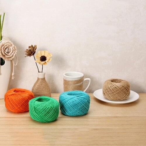 25m Natural Burlap Hessian DIY Handmade Creative Hemp Rope Gift Packing Strings Christmas Party Supplies Decor Party Supplies