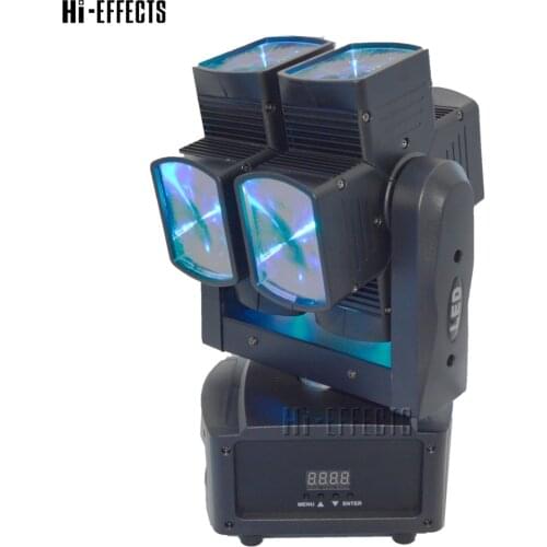 2pcs/lot 8*10W Wheel Moving Head Light Long Working Party Light RGBW 4in1 Rotating LED Stage Lighting Effect for DJ Wedding