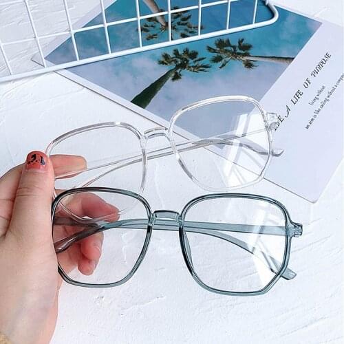 2020 Glasses Woman Oversized Frame Glasses Anti Blue Light Glasses Fake Glasses Frame Lentes De Lectura Hombre