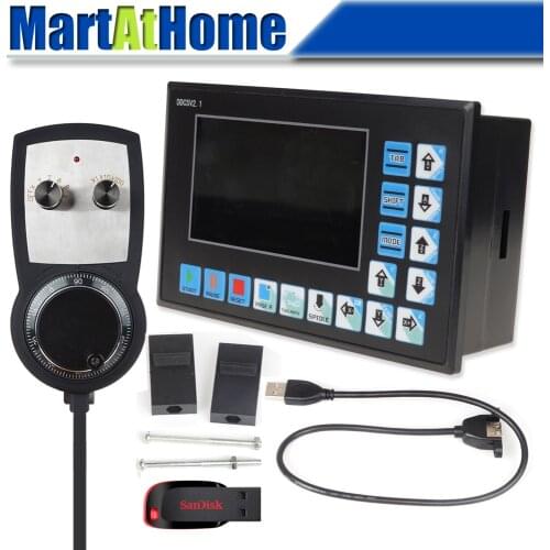 3/4 Axis CNC Offline Control System Motion Controller DDCSV2.1 with Standard MPG Pendant Linkage G-Code replace Mach3 GRBL