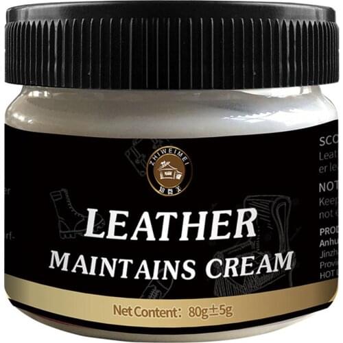 80g Transparent Car Leather Cream Onditioner For Leather Clothes Pants Bags Car Seat Polishing Nourishment And Care Dropshipping