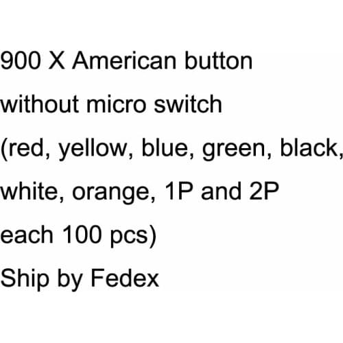 900 pcs American button without micro swith ship by Fedex