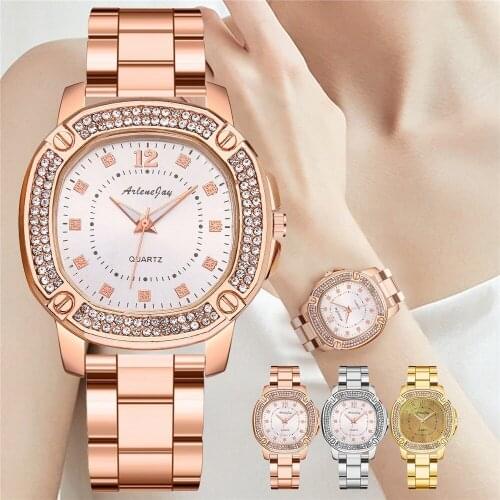 Fashion Women Diamond Watches Luxury Ladies Stainless Steel Band Watch Clock Reloj Mujer Zegarek Damski