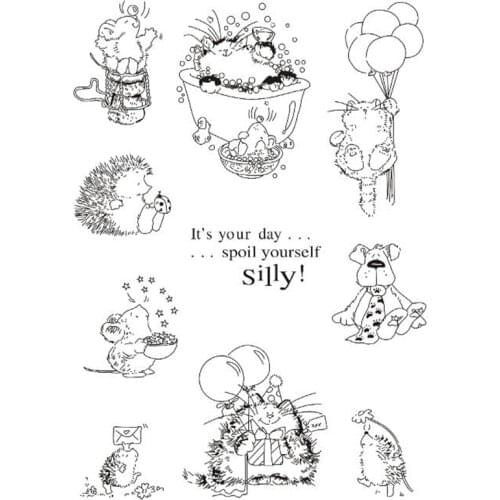 You are in my heart and thoughts clear stamps paper craft art animal decorative stamps