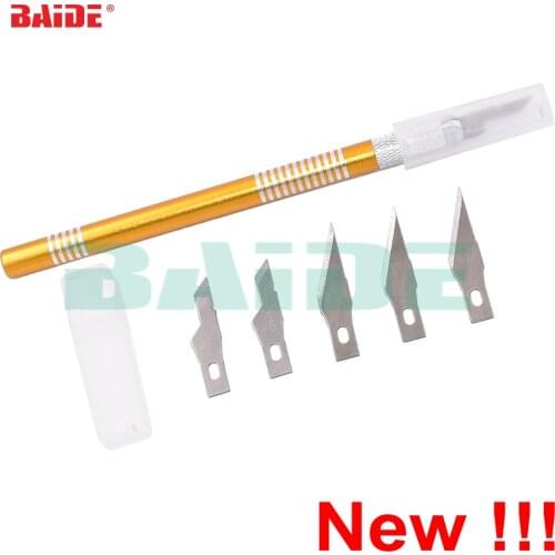 New Gravers With 11# 16# Blade Hobby Knife Art Wood Carving Tools Cutter Graver For Leather PCB Phone Glass Repair 100set/lot