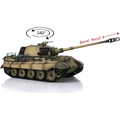 Heng Long 1/16 7.0 Plastic German King Tiger Barrel Recoil RC Tank Model 3888A TH17518