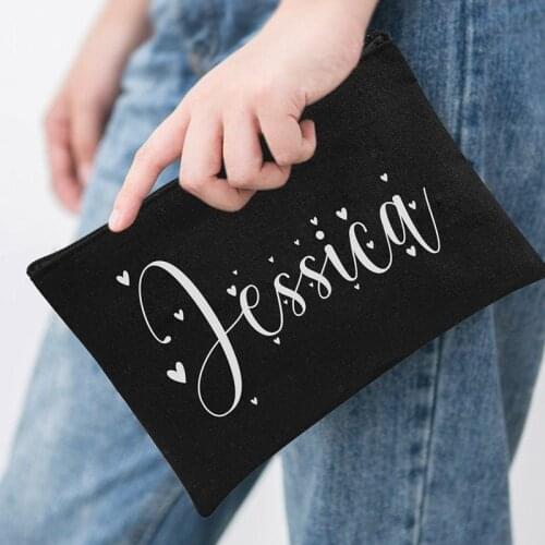 Customizable Canvas Makeup Bags Zipper Pouch Bags Pencil Case Blank DIY Craft Bags Cosmetic Pouch for Travel DIY Craft