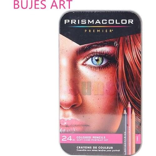 New USA 24 color skin color portrait Sanford drawing pencil oily art pencil soft big core pencil Sanford Prismacolor oil pencil