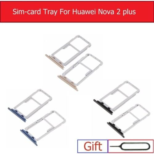 SIM &Micro SD Card Reader For Huawei NOVA 2 Plus Nova2+ BAC-AL00 L21 TL00N Sim & Memory Card Tray Slot Adapter Replacement PARTS