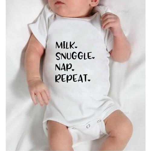 Toddler Jumpsuit Baby Girl Romper Long Sleeve Toddler Boy Winter Clothes Cotton Jumpsuit Printing Milk New Born Summer Clothes