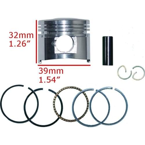 GY6 50cc Piston Kit,39mm Piston for Scooter,Moped with GY6 50cc Engine,139QMB engine
