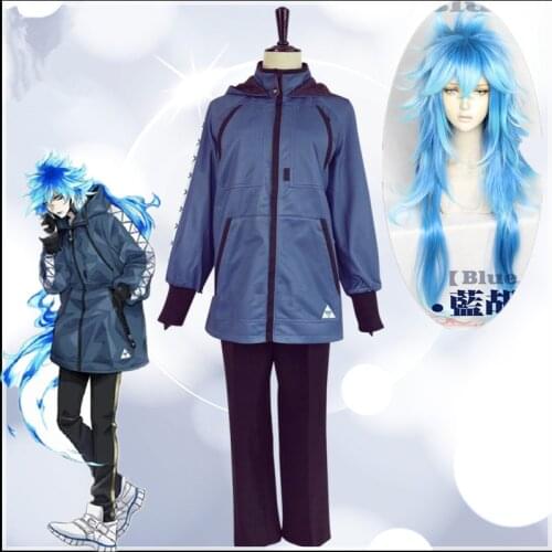 Game Twisted-Wonderland Hercules Idia Shroud Cosplay Costume Adult Women Men Outfits Jacket Blue Hoodies Pants Sportwear Stock