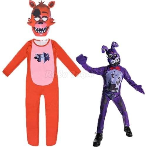 Anime Five Nights At Freddys 4 FNAF Cosplay Halloween Costume for Kids Boys Girls Horror Bodysuit Funny Party Clothing C50M62