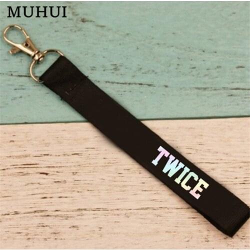 Kpop TWICE New Album Nylon KeyChain Discoloration Name Key Chain Women Bag Car Jewelry Chaveiro Llaveros 18093