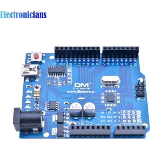 Mini USB Board Microcontroller UNO R3 ATmega328P CH340G Board CH340 Replace ATmega16U2 Without USB Cable One