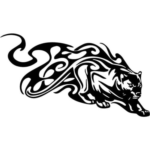 Fashion Tiger Flame Pattern Car Sticker Pvc Personality Auto Bumper Windshield Decoration Decal Black/silver/white/red/laser