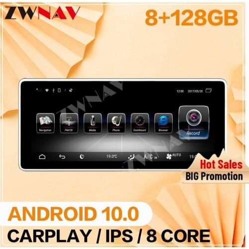 For Mecerdes Benz C GLC CLS 2014-2017 Carplay 128G Android 10 Screen Multimedia Player Radio Stereo Cassette Recorder Head Unit