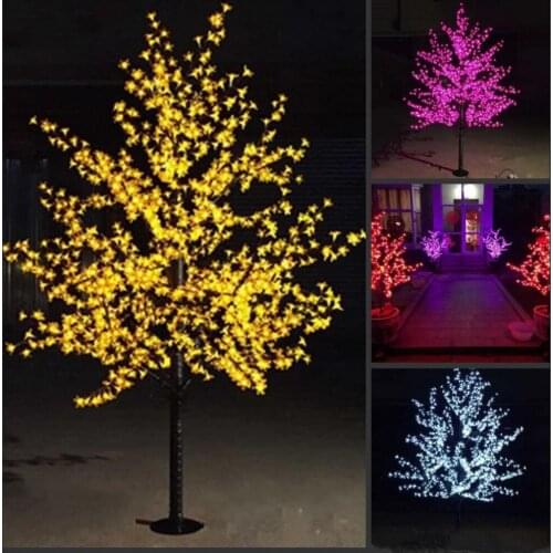 Outdoor Led Cherry Blossom Tree Lights Xmas Tree New Year Glowing Decorative Tree Lamp Lights Landscape Christmas Decorations