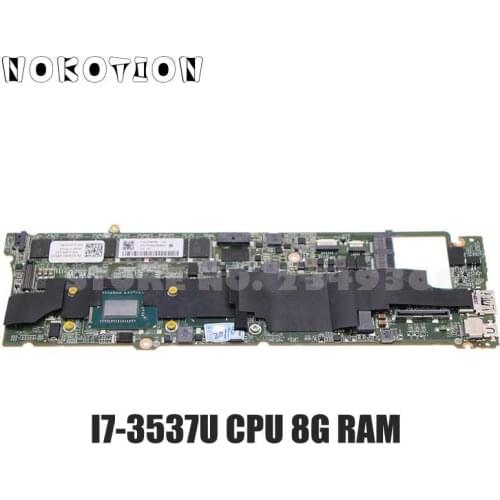 NOKOTION CN-0X3H6H 0X3H6H DAD13BMBCC1 For DELL XPS 13 L322X Laptop Motherboard SR0XG I7-3537U CPU 8G RAM (1920*1080)