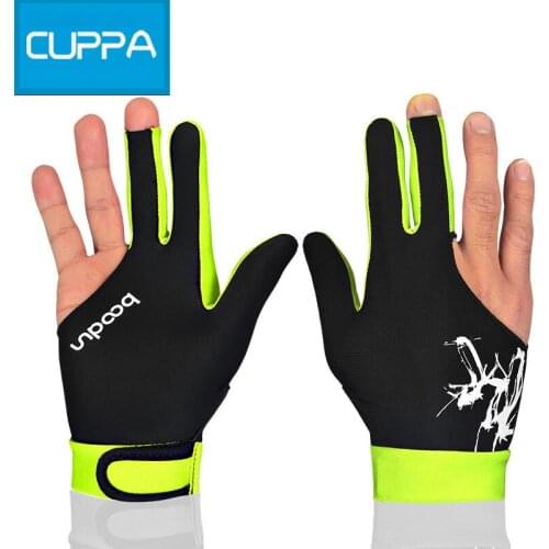 New Cuppa Three Fingers Billiard Gloves Fives Colors Snooker Glove M/L Billiard Accessories China