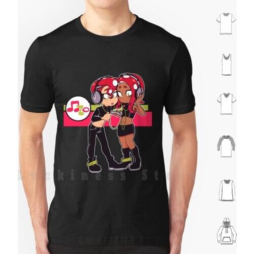 Octo Headphones T Shirt 6xl Cotton Cool Tee Octo Expansion Agent 8 Inkling Splatoon Splatoon 2 Splat Hero Mode Hero Mode Octo