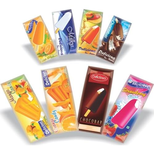 Custom Links MOQ 50000PCS Plastic popsicle wrapper, gravure printing popsicle bags, special shaped pouch