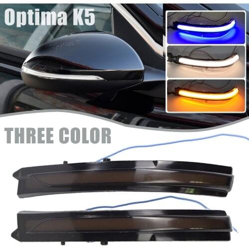 2pcs LED Side Wing Rearview Mirror Dynamic Indicator Flowing Turn Signal Blinker Repeater Light For Kia K5 Optima MK4 JF 2016