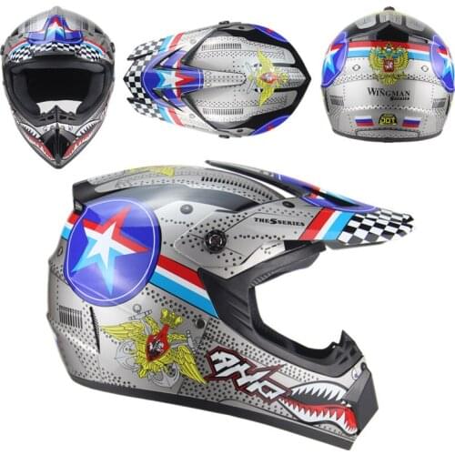 Professional Childrens Motorcycle Helmet Racing Motocross Casque Hors Route Casque Moto Capacete Moto Casco Off-road Cartoon