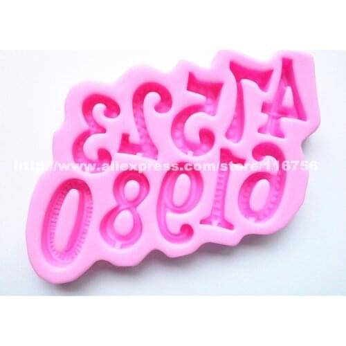Free Shipping Number 0-9 Shaped Silicone Mold Cake Decoration Fondant Cake 3D Food Grade Silicone Mould 170