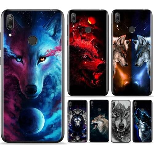 Moon Roaring Wolf Silicone Cover For Huawei P Smart 2021 2020 Z S Plus Mate 30 20 10 Pro Lite 2019 2018 Phone Case