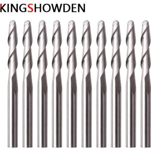 10pcs/lot Shank 3.175mm 2 Flute Spiral Router Bit for Wood CNC End Mill Tungsten Carbide PCB Milling Cutter