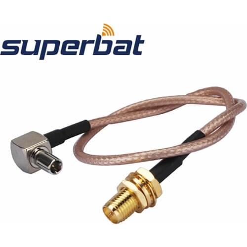 Superbat SMA Jack to TS9 Male Plug Pigtail Coaxial Cable RG316 20cm for USB Modems ZTE MF668