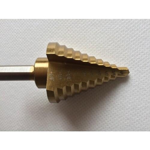 Fixmee HSS Titanium Step Drill Bit 3/8" Hex Shank Metal Wood Hole Cutter 1/4"- 1-3/8"