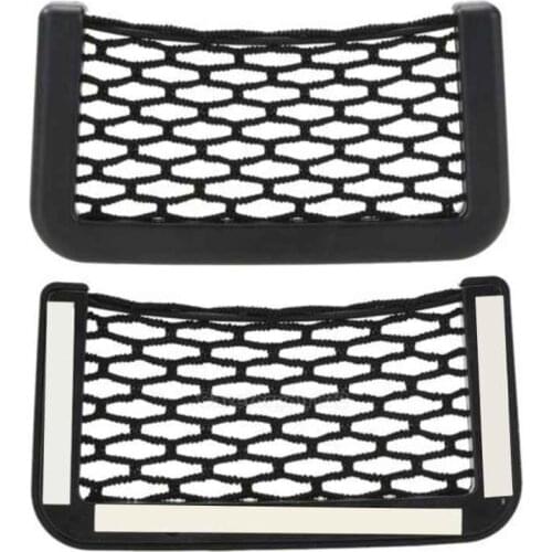 Universal Car Seat Side Back Storage Elastic Mesh Net Bag Phone Holder Pocket Organizer