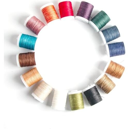 Waxed Polyester Cord Wax-Coated Strings Waterproof Round Wax Coated Thread for Braided Bracelets DIY 0.4mm-0.5mm-0.6mm 22Colors
