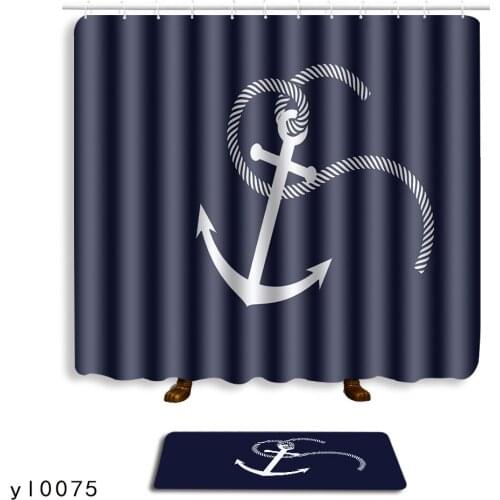 2pcs/lot Simple 180*180cm Bath Curtain Geometric Printed Shower Curtains Plastic Waterproof Mold Proof Bathroom Products+carpet