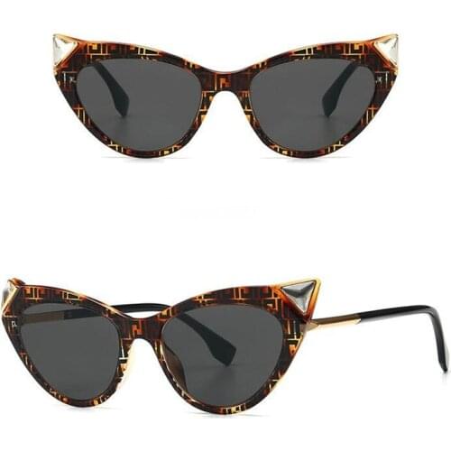 Zowensyh Cross-border vintage sunglasses cat eye diamond-encrusted sunglasses fashion street sunglasses